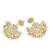 Gold plated kundan studded chandbali earrings