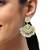Gold plated kundan studded chandbali earrings