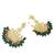 Gold plated floral chandbali earrings