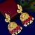 Gold plated peacock design jhumka earrings
