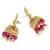 Gold plated peacock design jhumka earrings