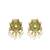 Gold plated stone studded drop earrings