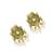 Gold plated stone studded drop earrings