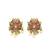 Gold plated stone studded drop earrings