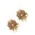 Gold plated stone studded drop earrings