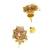 Gold plated stone studded drop earrings