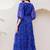 Blue heavy digital printed faux georgette anarkali fully flared gwon style