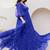 Blue heavy digital printed faux georgette anarkali fully flared gwon style