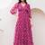 Megenta heavy digital printed faux georgette anarkali fully flared gwon style