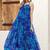 Sky blue heavy digital printed faux georgette anarkali fully flared gwon style