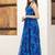 Sky blue heavy digital printed faux georgette anarkali fully flared gwon style