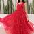 Red heavy digital printed faux georgette anarkali fully flared gwon style