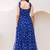 Navy blue heavy digital printed faux georgette anarkali fully flared gwon style