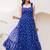 Navy blue heavy digital printed faux georgette anarkali fully flared gwon style