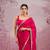 Red Color Glitter Dori  And Real Mirror Work Organza Silk Sasree