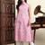 cotton pink sleeveless kurta