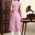 cotton pink sleeveless kurta