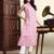 cotton pink sleeveless kurta