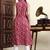 cotton light pink sleeveless kurta