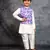 Boys kurta pant with digital printed purple jacket