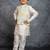 Boys kurta pant with digital printed sky blue jacket