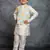 Boys kurta pant with digital printed sky blue jacket