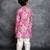 Boys soft cotton digital printed pink kurta with banglori silk pant