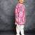 Boys soft cotton digital printed pink kurta with banglori silk pant