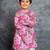 Boys soft cotton digital printed pink kurta with banglori silk pant