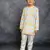 Boys cotton linen digital printed multicolor kurta with pant