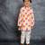 Boys cotton linen digital printed multicolored kurta with pant