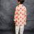 Boys cotton linen digital printed multicolored kurta with pant