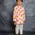 Boys cotton linen digital printed multicolored kurta with pant