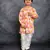Boys multicolored cotton linen digital printed kurta with pant