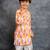 Boys multicolored cotton linen digital printed kurta with pant