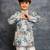 Boys cotton linen digital printed kurta with pant