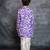 Boys cotton linen digital printed purple kurta with pant