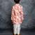 Boys cotton linen digital printed rust kurta with pant