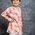 Boys cotton linen digital printed rust kurta with pant