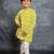 Boys green embroidered kurta and pant
