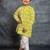 Boys green embroidered kurta and pant