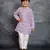 Boys purple embroidered kurta and pant