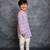 Boys purple embroidered kurta and pant