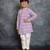 Boys purple embroidered kurta and pant