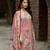 Mauve silk crepe floral printed straight kurta with comfort fitting pant & printed dupatta