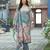 Sea green silk crepe floral printed straight kurta with comfort fitting pant & printed dupatta