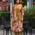 Mustard silk crepe floral printed straight kurta with comfort fitting pant & printed dupatta
