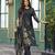 Black pure ho organza floral printed straight kurta with comfort fitting pant & printed dupatta