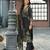 Black pure ho organza floral printed straight kurta with comfort fitting pant & printed dupatta