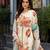 Off-white pure ho organza floral printed straight kurta with comfort fitting pant & printed dupatta